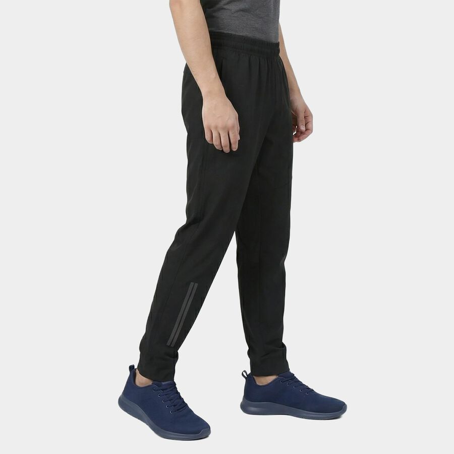 Men's Grey Regular Fit Track Pants, गहरा ग्रे, large