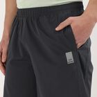 Men's Dark Charcoal Black Regular Fit Sports Bermuda Shorts, Dark Grey, small