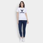 Ladies' 100% Cotton Round Neck T-Shirt, सफ़ेद, small