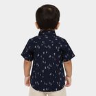 Infants' Navy Blue 100% Cotton Classic Shirt, Navy Blue, small