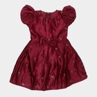 Girls' Frock, वाइन, small image number null