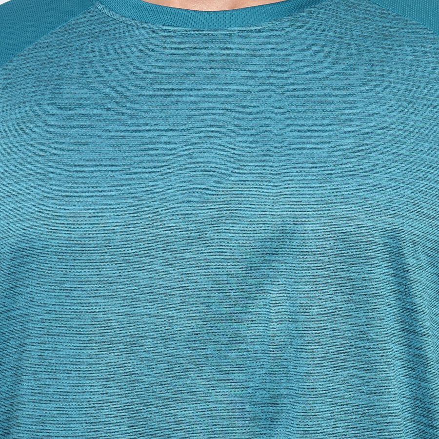 Men's Round Neck Half Sleeves T-Shirt, Teal Blue, large image number null