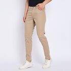 Men's Slim Fit Casual Trousers , Khaki, small image number null
