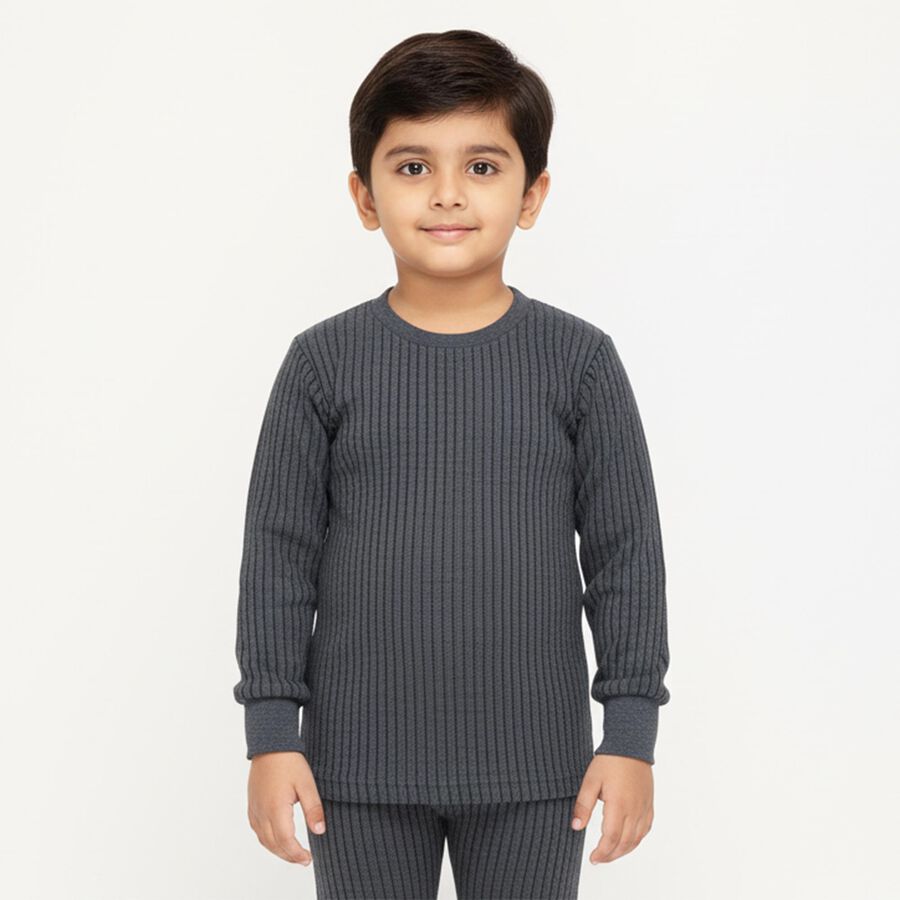 Boys' Thermal Upper, मिश्रित नीला, large image number null