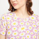 All Over Print Round Neck T-Shirt, Purple, small image number null