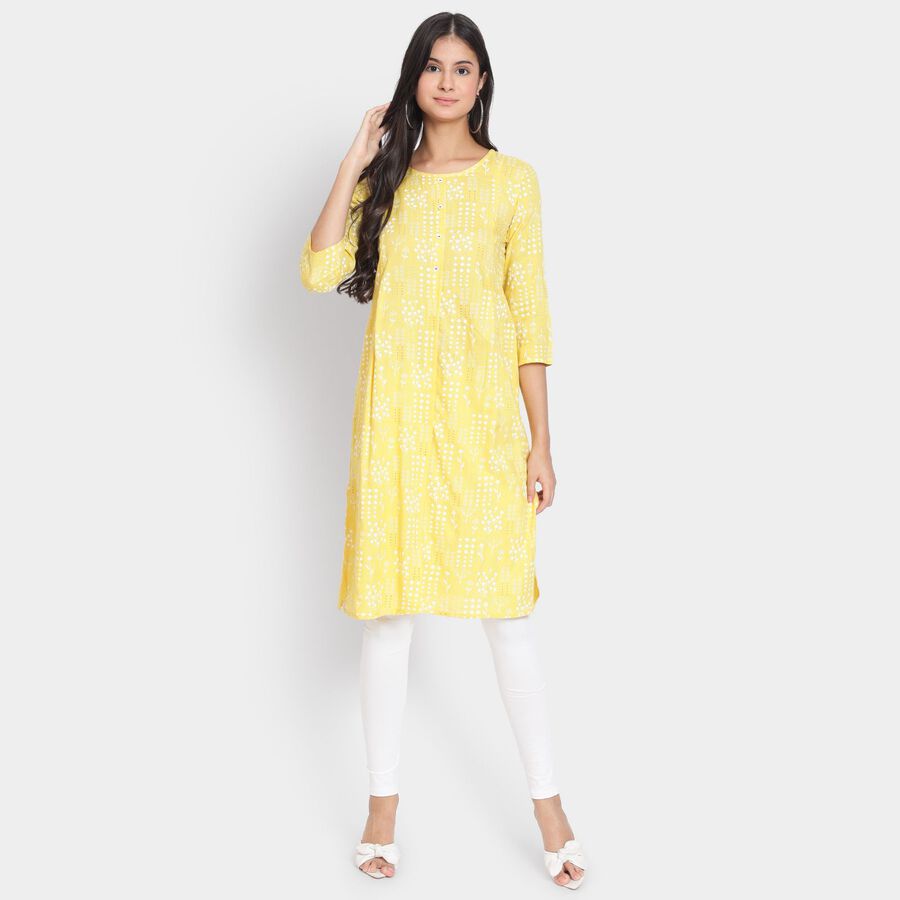Ladies' Kurta, Yellow, large image number null