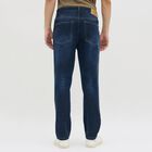 Men's Dark Blue Straight Fit Classic Jeans, गहरा नीला, small image number null