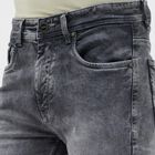 Men's Washed Grey Slim Fit Jeans, हल्का ग्रे, small image number null