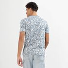 Men's Light Blue Round Neck Printed T-Shirt, Light Blue, small image number null