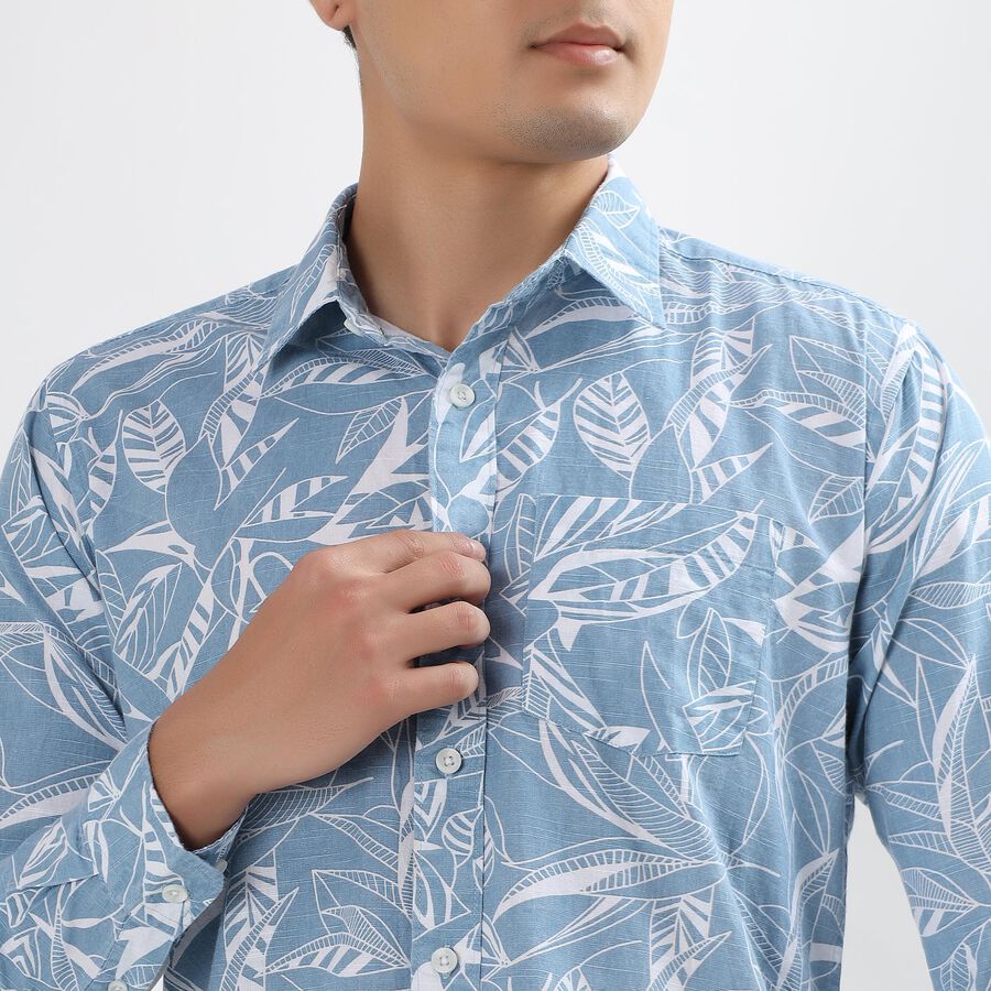 Men's 100% Cotton Casual Shirt , हल्का नीला, large image number null