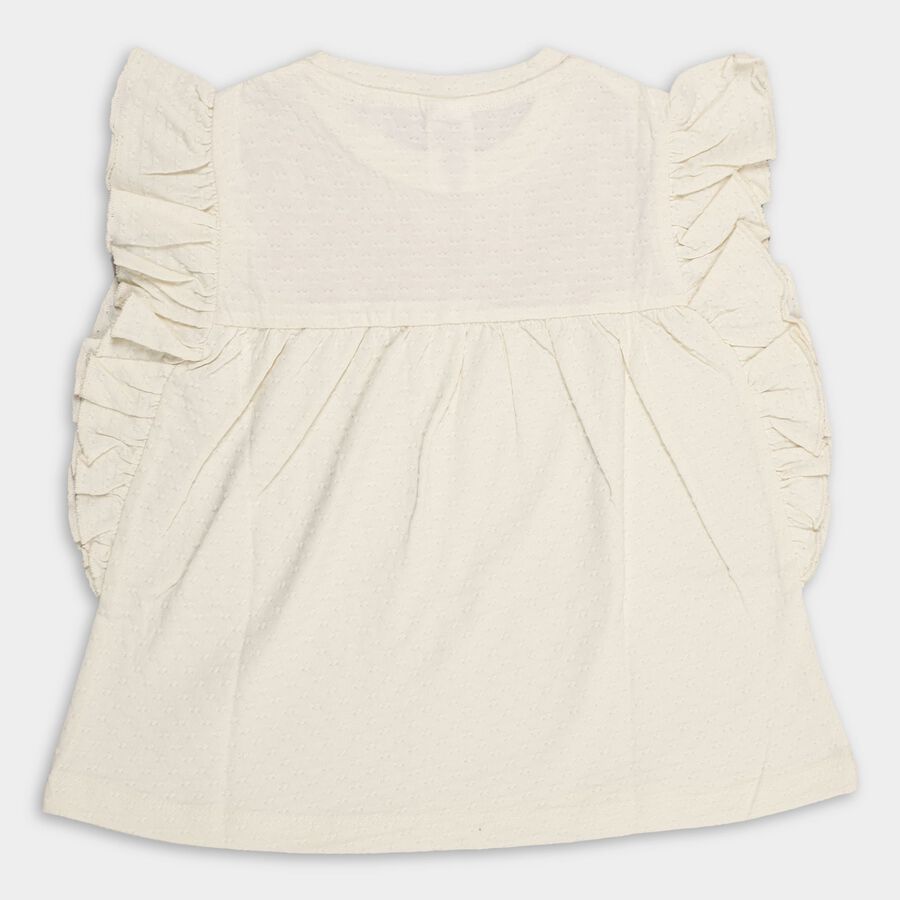 Girls' 100% Cotton T-Shirt, ऑफ व्हाइट, large image number null
