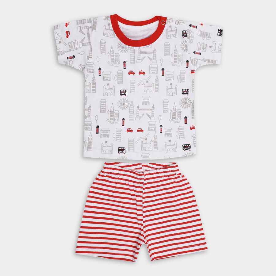 Infants' 100% Cotton Baba Suit , लाल, large image number null
