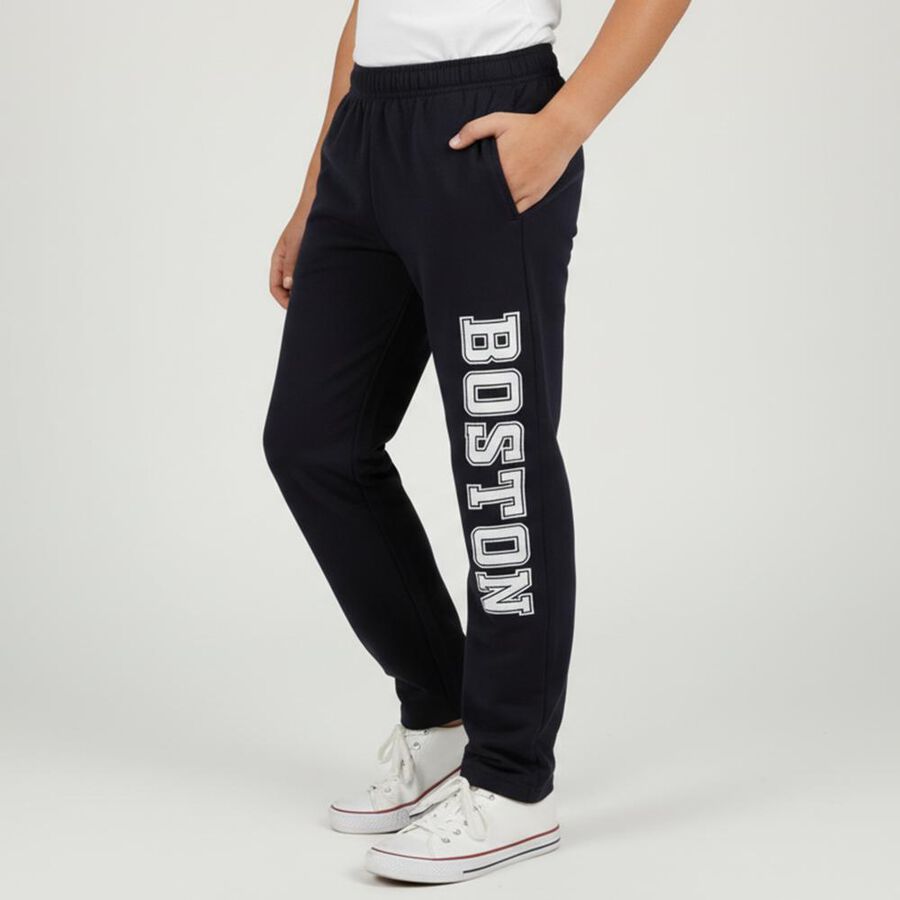 Boys' Dark Navy Blue Boston Printed Cotton Blend Pyjama, नेवी ब्लू, large image number null