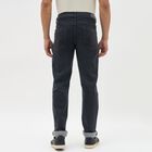 Men's Jet Black Slim Fit Classic Jeans, Dark Grey, small