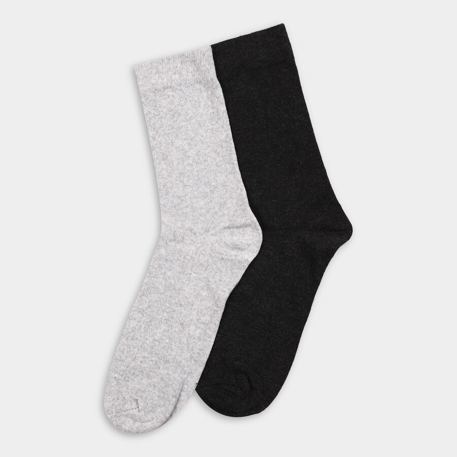 Men's Socks (Pack of 2), Melange Light Grey, large