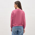 Women's Dusty Rose Pink Crew Neck Casual Sweatshirt, गुलाबी, small image number null