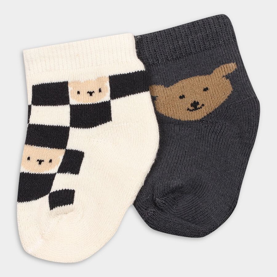 Infants' Socks (Pack of 2), Navy Blue, large image number null