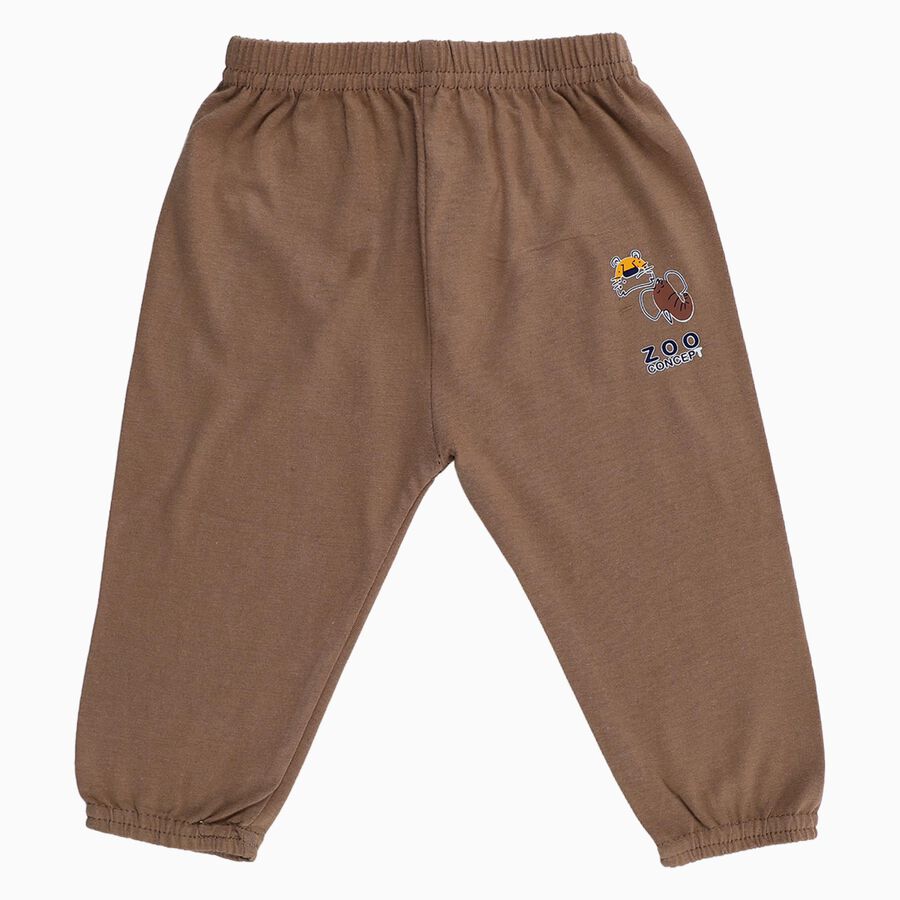 Infants Soft White Relaxed Fit Cotton Pyjama, Beige, large