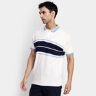Men's 100% Cotton Collared Half Sleeves T-Shirt, White, small image number null