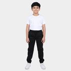 Boys' Black Regular Fit Jogger Trousers, Black, small