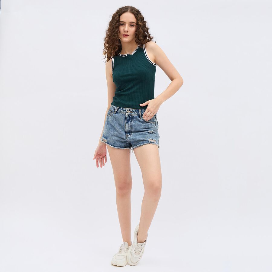 Ladies' Round Neck T-Shirt , Dark Green, large image number null
