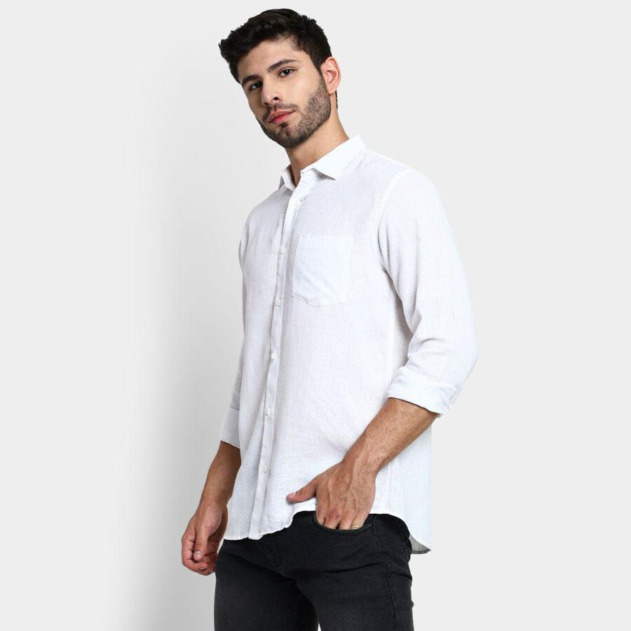 Men's 100% Cotton Casual Shirt , White, large image number null