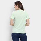 Ladies' Round Neck T-Shirt, निऑन ग्रीन, small