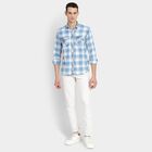 Men's 100% Cotton Casual Shirt, Dark Blue, small image number null
