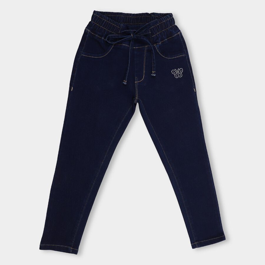 Girls' Jeans, Mid Blue, large image number null
