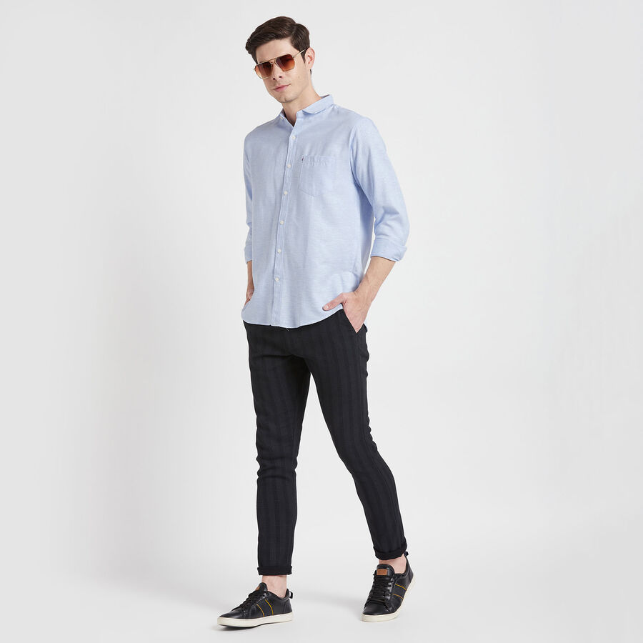 Solid Casual Shirt, Light Blue, large image number null