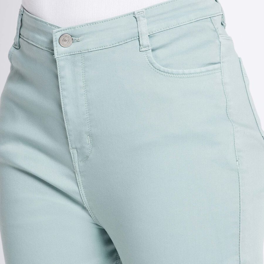 High Rise Skinny Jeans, Green, large image number null