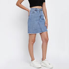 Wavelength Solid A Line Skirt, Mid Blue, small image number null