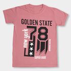 Boys' Half Sleeves T-Shirt , गुलाबी, small image number null