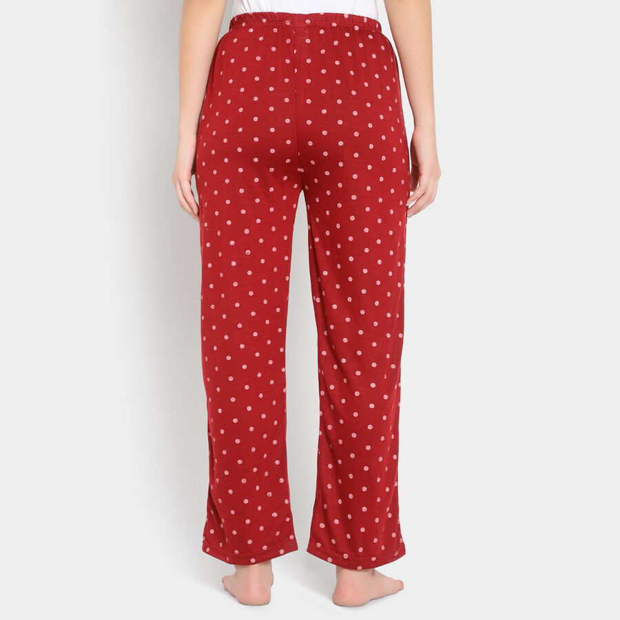 Printed Pyjama, Maroon, large image number null