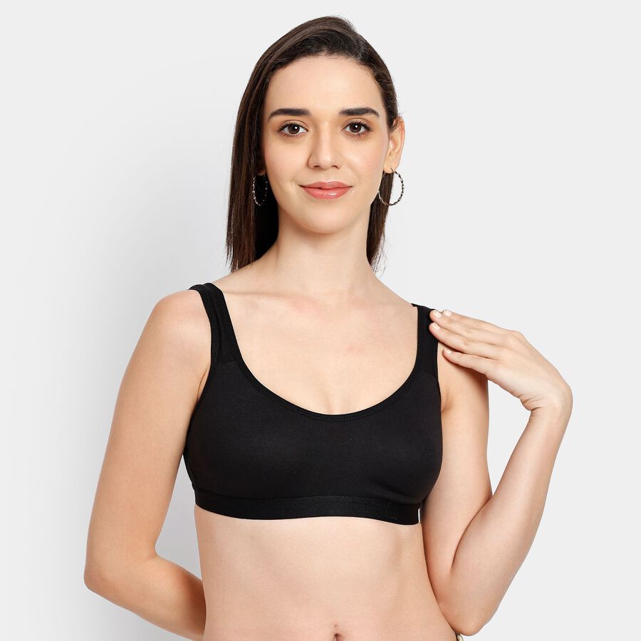 Ladies' Bra, काला, large