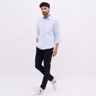 Men's Light Blue Cotton Classic Casual Shirt, हल्का नीला, small image number null