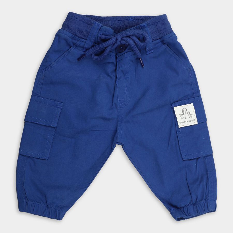 Infant's Cotton Cotton Trousers, गहरा नीला, large image number null