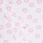 Girls' White Cotton Round Neck Floral Printed T-Shirt, सफ़ेद, small