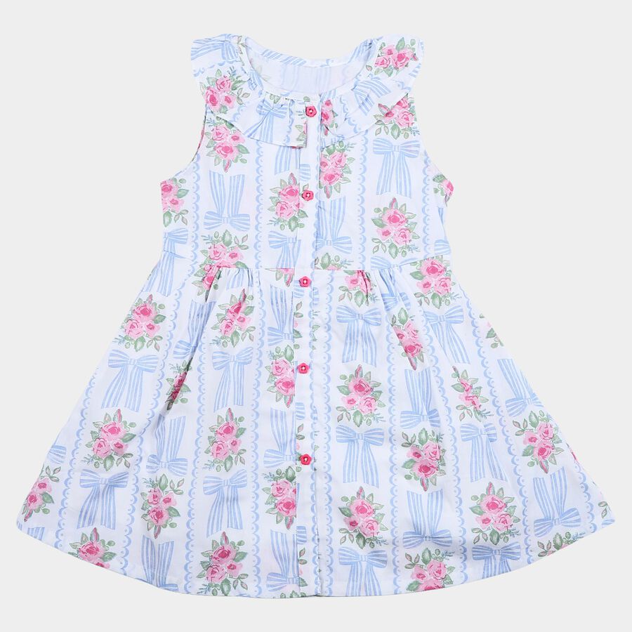 Girls' Frock, Off White, large