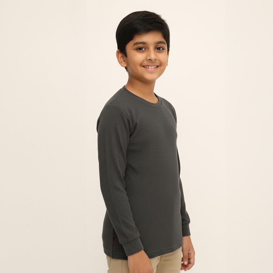 Boys Charcoal Grey Thermal Upper, चारकोल, large image number null