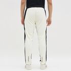 Men's Off-White Slim Fit Side-Striped Track Pants, गहरा पीला, small image number null