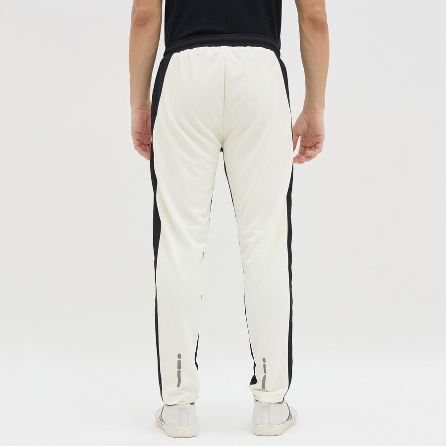 Men's Off-White Slim Fit Side-Striped Track Pants, गहरा पीला, large image number null