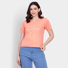Ladies' 100% Cotton Round Neck T-Shirt , Orange, small image number null