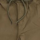 Boys Olive Green Regular Fit Drawstring Trousers, Olive, small image number null