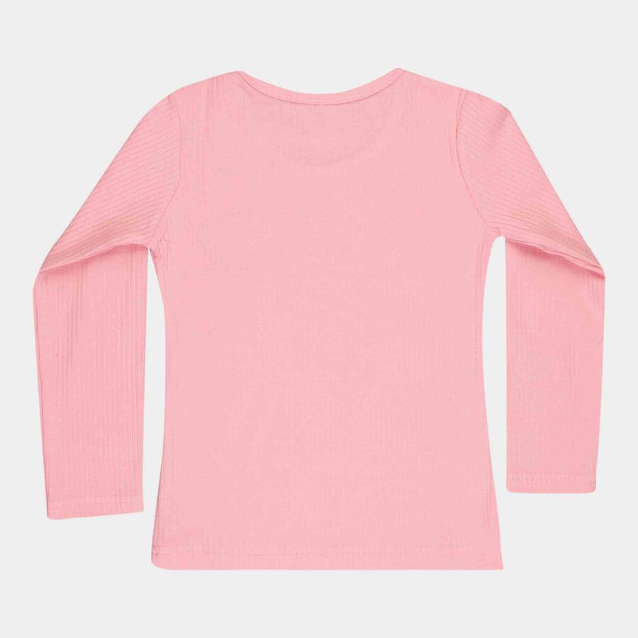 Girls Solid Top, Pink, large image number null