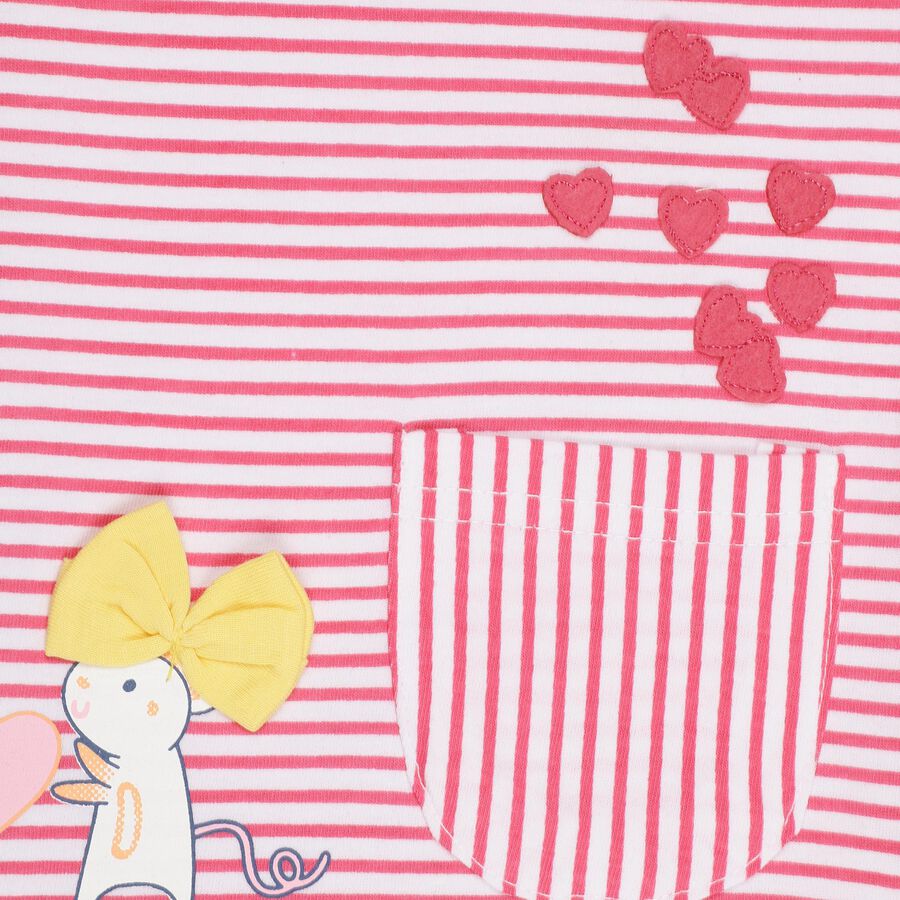 Infant Girls' 100% Cotton Short Set, Pink, large