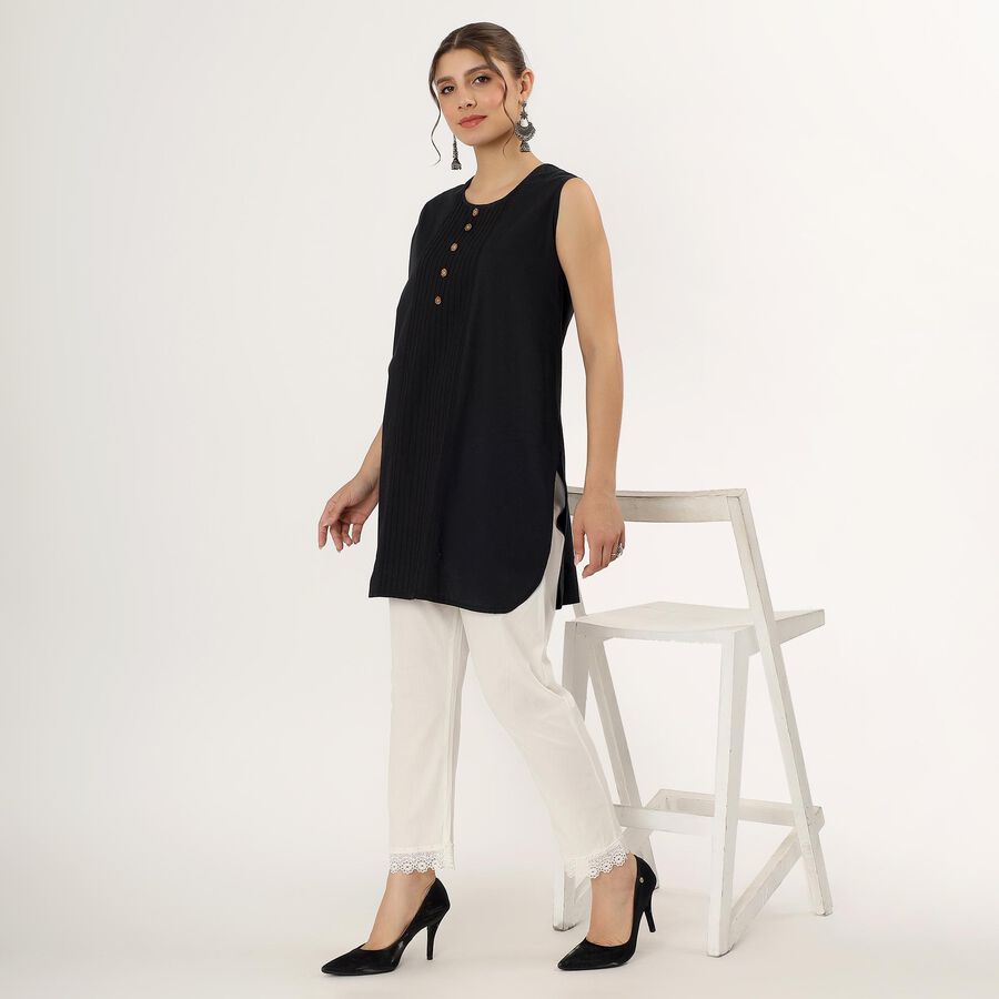 Ladies' 100% Cotton Palazzos , Off White, large image number null
