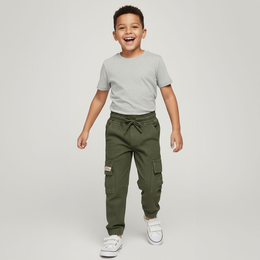 Boys' Trouser, ओलिव, large image number null