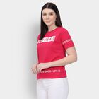 Ladies' Round Neck T-Shirt , Fuchsia, small