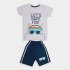 Boys' 100% Cotton Knit Baba Suit , मिश्रित नीला, small image number null